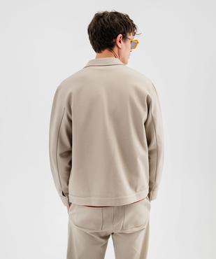Surchemise zippée en maille extensible homme vue3 - GEMO (HOMME) - GEMO