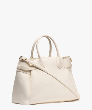 Sac à main grand format en matière grainée souple femme vue2 - GEMO (ACCESS) - GEMO