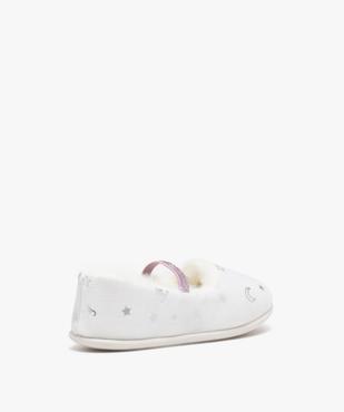 Chaussons fille ballerines fourrées à bride élastique pailletée vue4 - GEMO (ENFANT) - GEMO