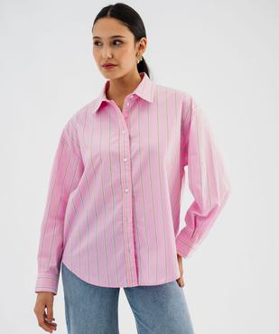 Chemise manches longues à rayures femme vue2 - GEMO(FEMME PAP) - GEMO