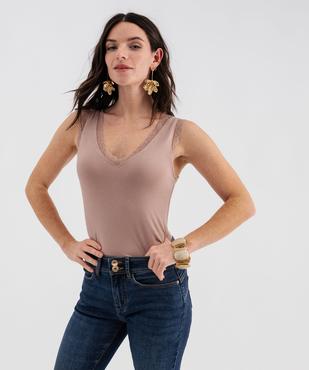 Débardeur en viscose double porté femme vue1 - GEMO 4G FEMME - GEMO