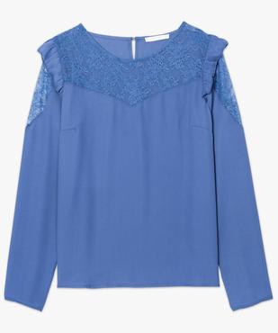 Blouse à manches longues avec devant en dentelle vue4 - GEMO(FEMME PAP) - GEMO