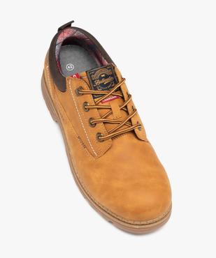 Derbies homme unis à semelle crantée et col rembourré vue6 - CARRERA - GEMO