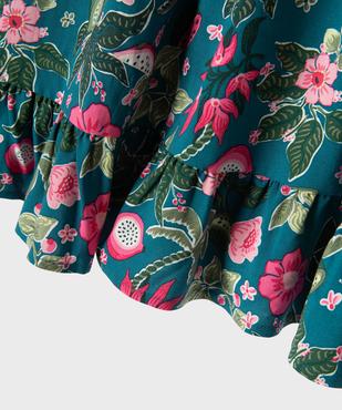 Robe à volants à motifs fleuris fille vue2 - GEMO 4G FILLE - GEMO