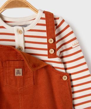 Ensemble 2 pièces salopette et body bébé garçon - LuluCastagnette vue3 - LULUCASTAGNETTE - GEMO