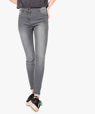 Jean skinny taille basse en stretch 4 poches vue1 - FOLLOW ME - GEMO