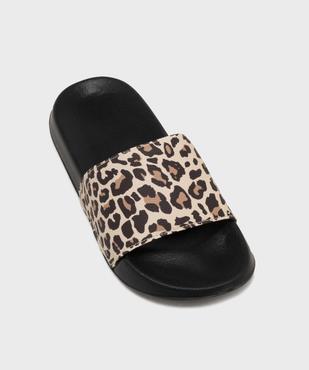 Mules de piscine à motif léopard femme vue5 - GEMO (PLAGE) - GEMO