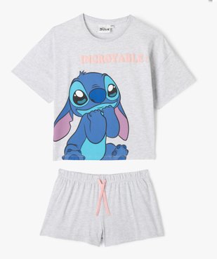 Pyjashort avec motif Stitch fille - Disney vue1 - LILO & STITCH - GEMO