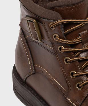 Boots mid-cut à semelle crantée, lacets et zip homme vue6 - MARIO BALDANO - GEMO