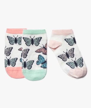 Chaussettes ultra coutes à motif papillons fille (lot de 3) vue2 - GEMO (ENFANT) - GEMO