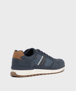 Baskets basses multitextures homme - Urban Steps vue4 - URBAN STEPS - GEMO