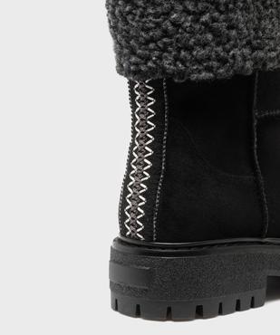 Boots avec tige en sherpa et semelle crantée femme - 5 Miles vue6 - 5 MILES - GEMO