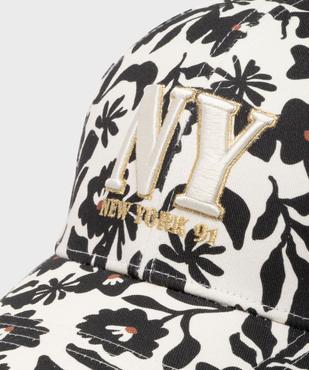 Casquette à motifs fleuris New York femme vue2 - GEMO (ACCESS) - GEMO