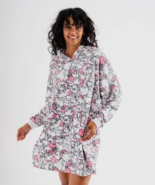 Chemise de nuit à capuche en velours motif Les Aristochats femme - Disney vue1 - DISNEY - GEMO