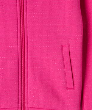 Sweat zippé à col rond avec motifs pailletés fille vue2 - GEMO (ENFANT) - GEMO