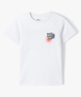 Tee-shirt garçon à manches courtes avec motif streetwear au dos vue1 - GEMO 4G GARCON - GEMO