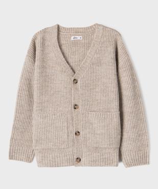 Gilet boutonné en maille garçon vue1 - GEMO (ENFANT) - GEMO