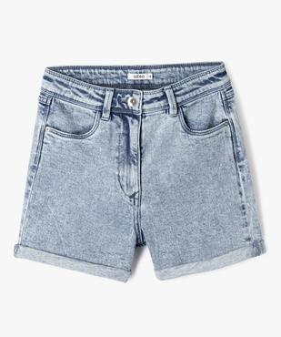 Short en jean taille haute coupe droite fille vue5 - GEMO (JUNIOR) - GEMO