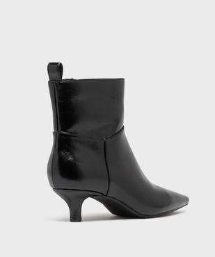 Boots vernis mat à bout pointu et kitten heels femme vue4 - FOLLOW ME - GEMO
