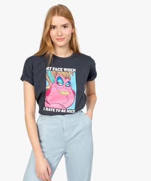 Tee-shirt femme à manches courtes avec message - Disney vue1 - DISNEY DTR - GEMO