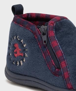 Chaussons montants zippés en velours bébé garçon - LuluCastagnette vue6 - LULUCASTAGNETTE - GEMO