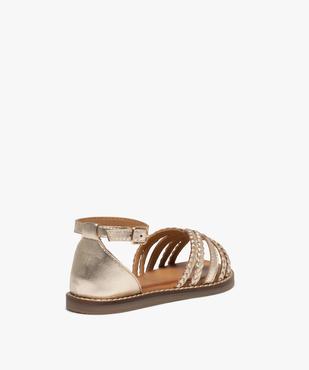 Sandales fille à talon fermé et brides tressées vue4 - GEMO (ENFANT) - GEMO