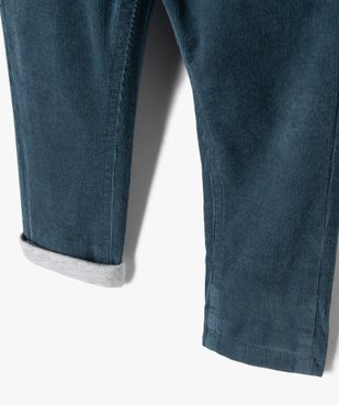 Pantalon bébé garçon en velours doublé jersey vue3 - GEMO(BEBE DEBT) - GEMO