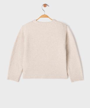 Pull brodé de perles en maille douce et chaude fille vue3 - GEMO (ENFANT) - GEMO