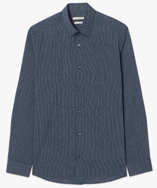Chemise homme regular fit à fines rayures - repassage facile vue4 - GEMO(URBAIN) - GEMO