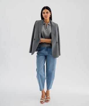 Jean mom taille haute femme vue4 - GEMO 4G FEMME - GEMO