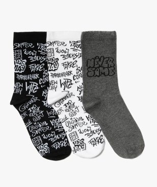 Chaussettes tige haute imprimées garçon (lot de 3) vue3 - GEMO (ENFANT) - GEMO