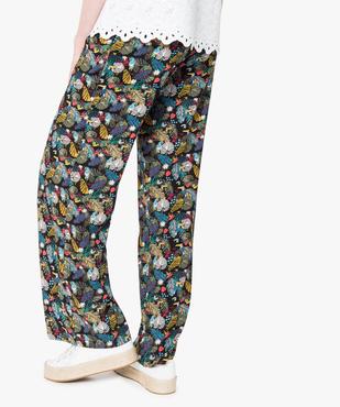 Pantalon large et fluide à motif tropical vue3 - GEMO(FEMME PAP) - GEMO