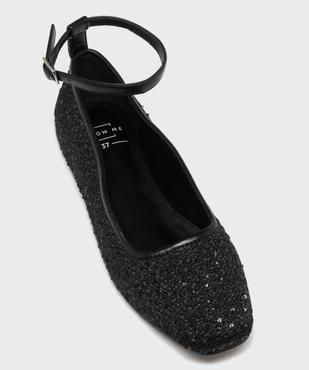 Ballerines en toile à sequins avec bride cheville femme - Follow Me vue5 - FOLLOW ME - GEMO