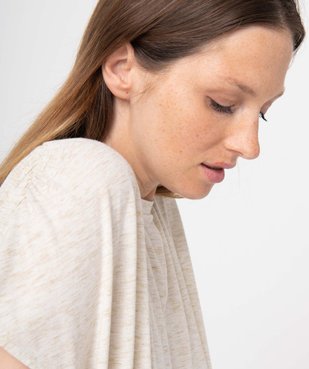 Tee-shirt femme coupe oversize en maille pailletée vue2 - GEMO(FEMME PAP) - GEMO