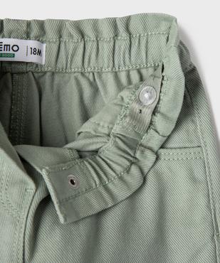 Pantalon en coton avec taille ajustable bébé fille vue2 - GEMO 4G BEBE - GEMO