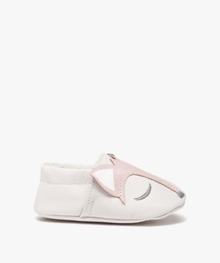 Chaussons de naissance bébé en cuir motifs animaux vue1 - GEMO(BB COUCHE) - GEMO