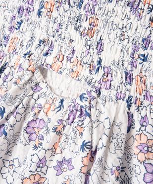Robe manches courtes à motifs fleuris fille - LuluCastagnette vue4 - LULUCASTAGNETTE - GEMO