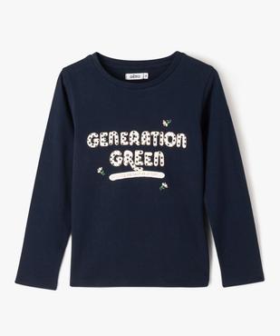 Tee-shirt à manches longues avec inscription fille vue1 - PREMIER PRIX BY GEMO - GEMO