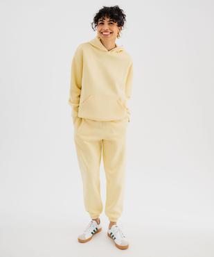 Sweat à capuche en molleton uni femme vue4 - GEMO 4G FEMME - GEMO