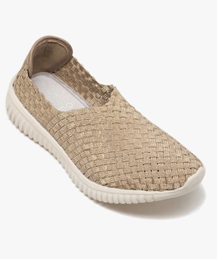 Baskets femme tressées sans lacets extra légères vue5 - GEMO (SPORTSWR) - GEMO