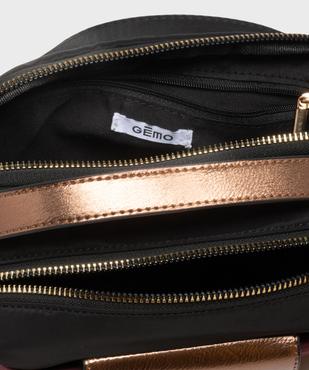 Sac à main rectangle en toile avec bandoulière femme vue3 - GEMO (ACCESS) - GEMO