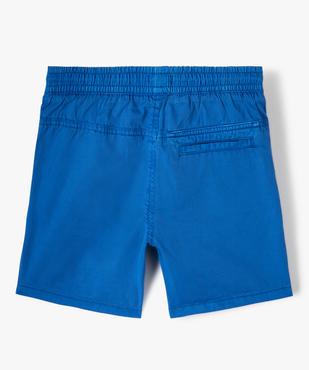 Bermuda garçon en toile au coloris unique et à taille élastiquée vue3 - GEMO (JUNIOR) - GEMO