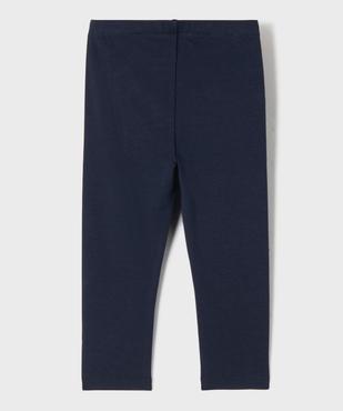 Legging court en coton stretch fille vue3 - GEMO 4G FILLE - GEMO