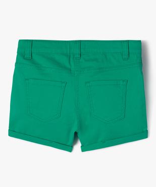 Short en coton stretch avec revers fille vue3 - GEMO (JUNIOR) - GEMO