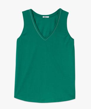 Débardeur col V brillant en maille fluide femme vue4 - GEMO 4G FEMME - GEMO