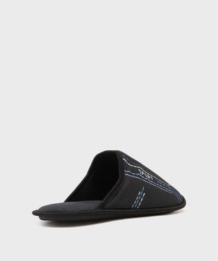 Chaussons mules en velours inscription sport homme vue4 - GEMO(HOMWR HOM) - GEMO