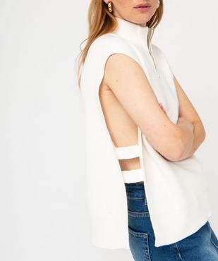 Pull sans manches avec col zippé femme vue2 - GEMO 4G FEMME - GEMO