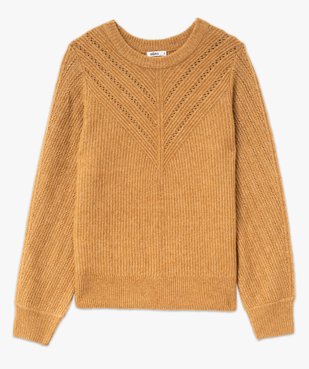 Pull en maille ajourée sur le décolleté femme vue4 - GEMO(FEMME PAP) - GEMO
