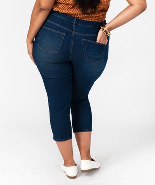Pantacourt en jean stretch coupe slim taille normale femme grande taille vue3 - GEMO 4G GT - GEMO