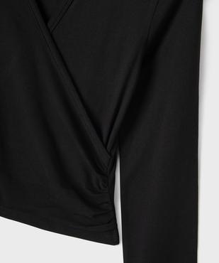 Tee-shirt manches longues cache-cœur fille vue2 - GEMO 4G FILLE - GEMO